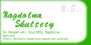 magdolna skultety business card