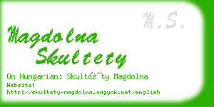 magdolna skultety business card